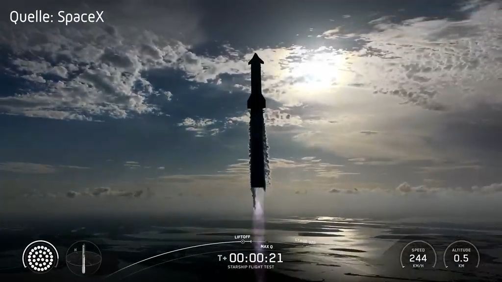 Riesen-Rakete hebt ab: Starship absolviert zehnten Testflug