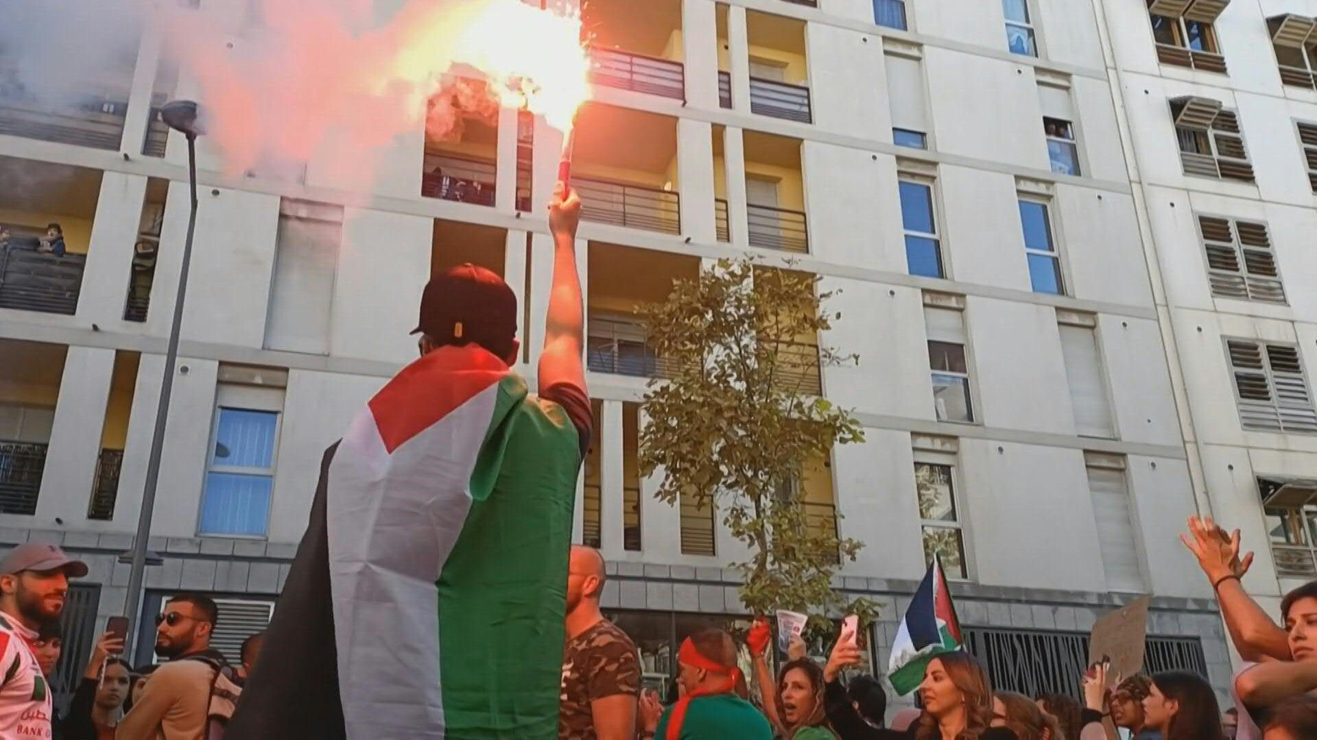 More than a thousand people march for Palestinians in Marseille