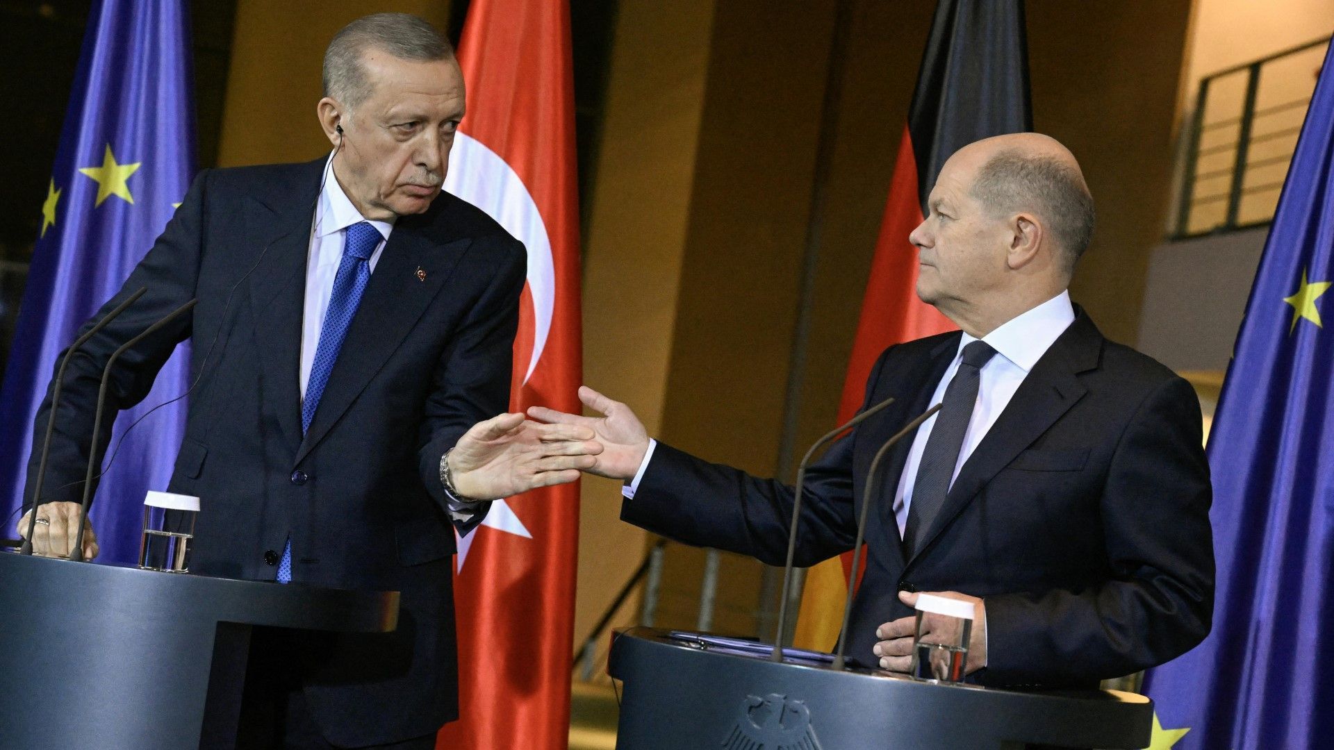 Scholz betont bei Erdogan-Besuch Selbstverteidigungsrecht Israels