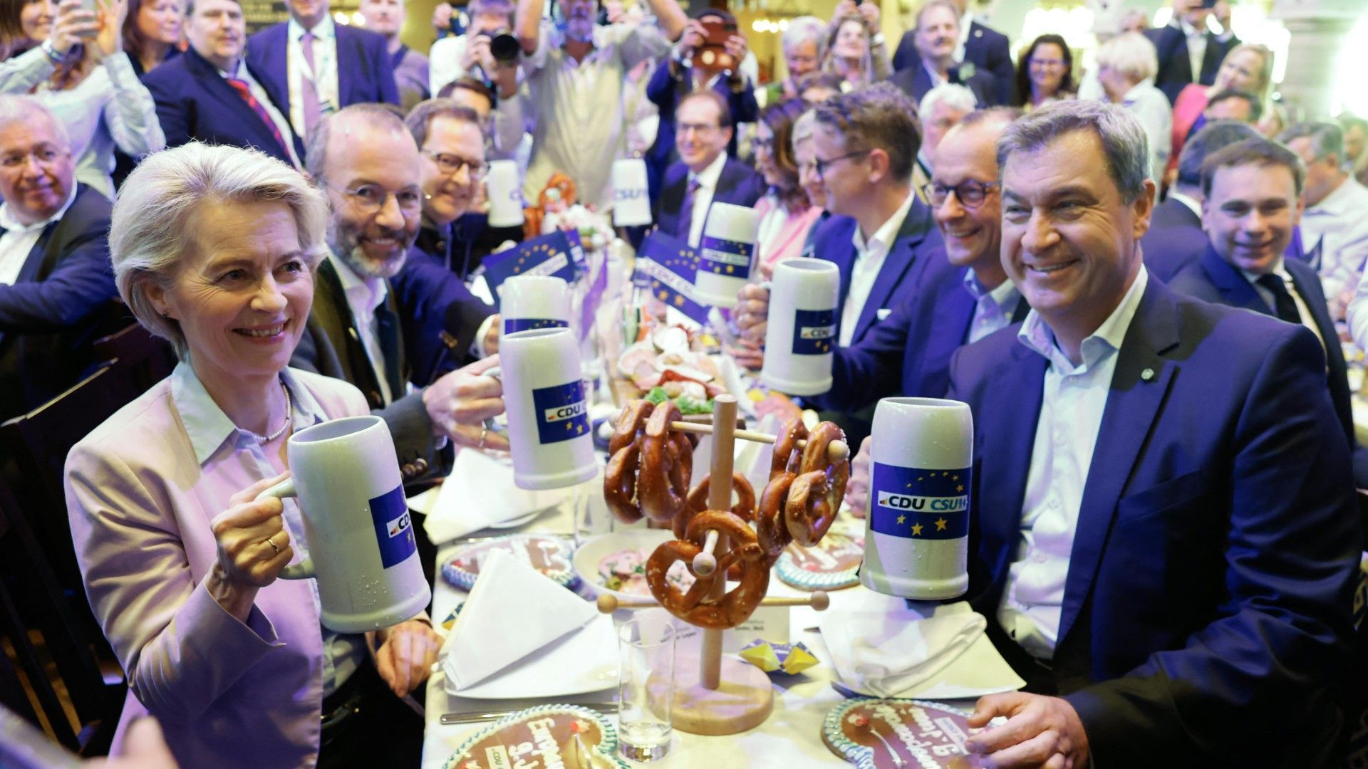 CDU/CSU-Wahlkampfabschluss: Führungsanspruch in Europa