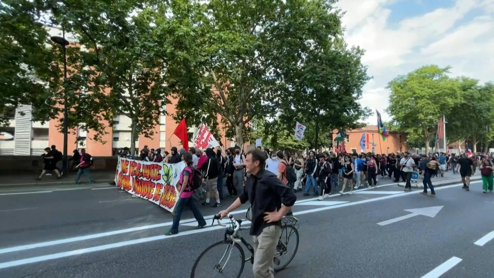 France: Protest against the far-right in Toulouse