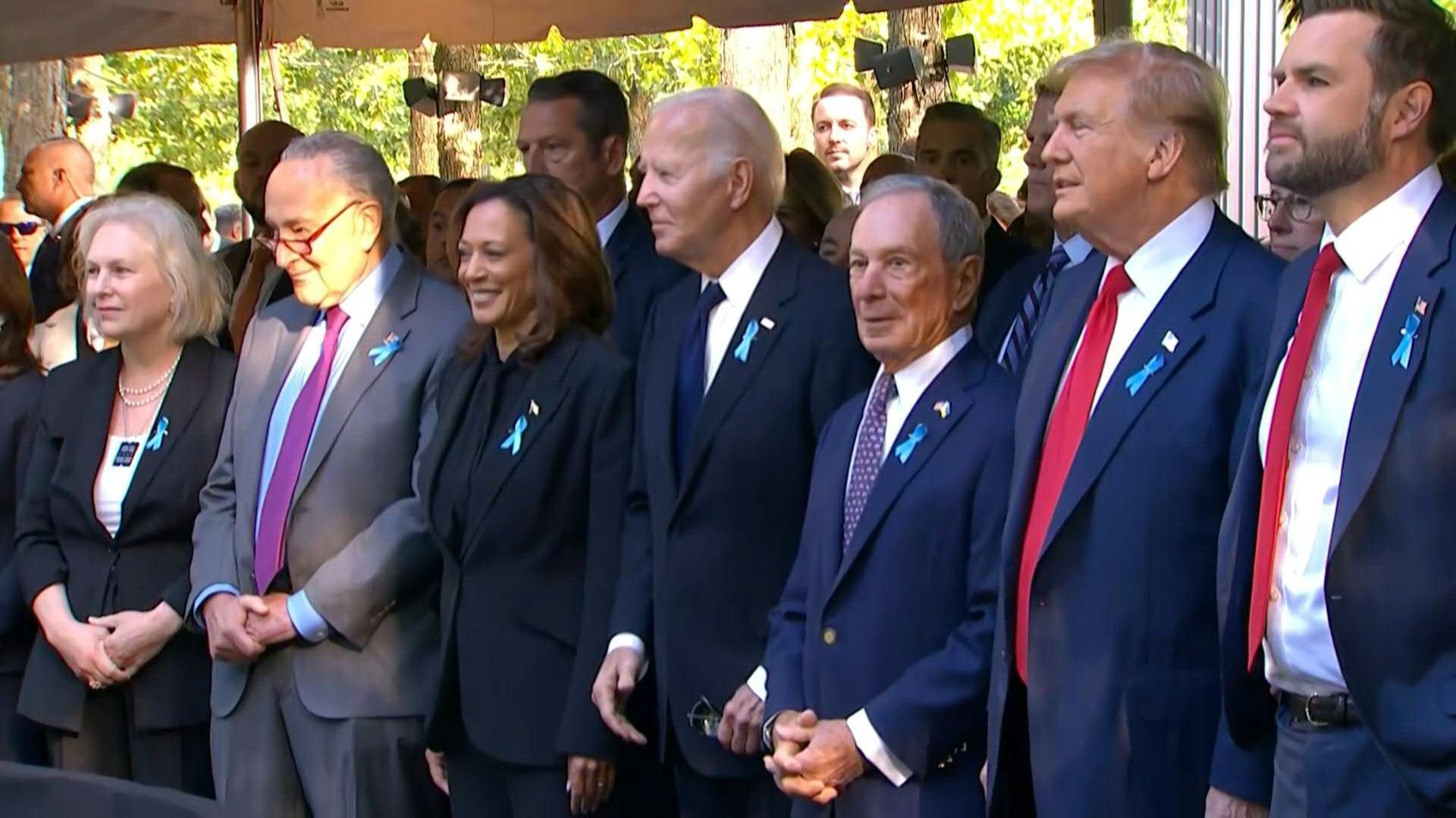 Biden, Harris, Trump attend 9/11 remembrance ceremony in New York