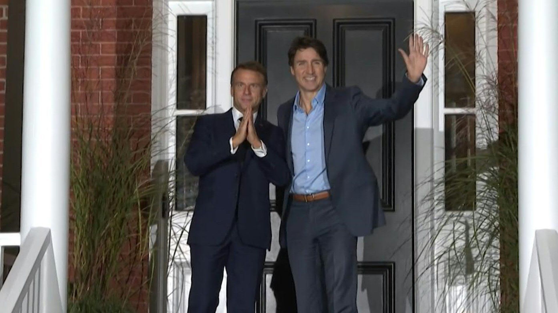 Canada's Trudeau welcomes France's Macron at Ottawa residence