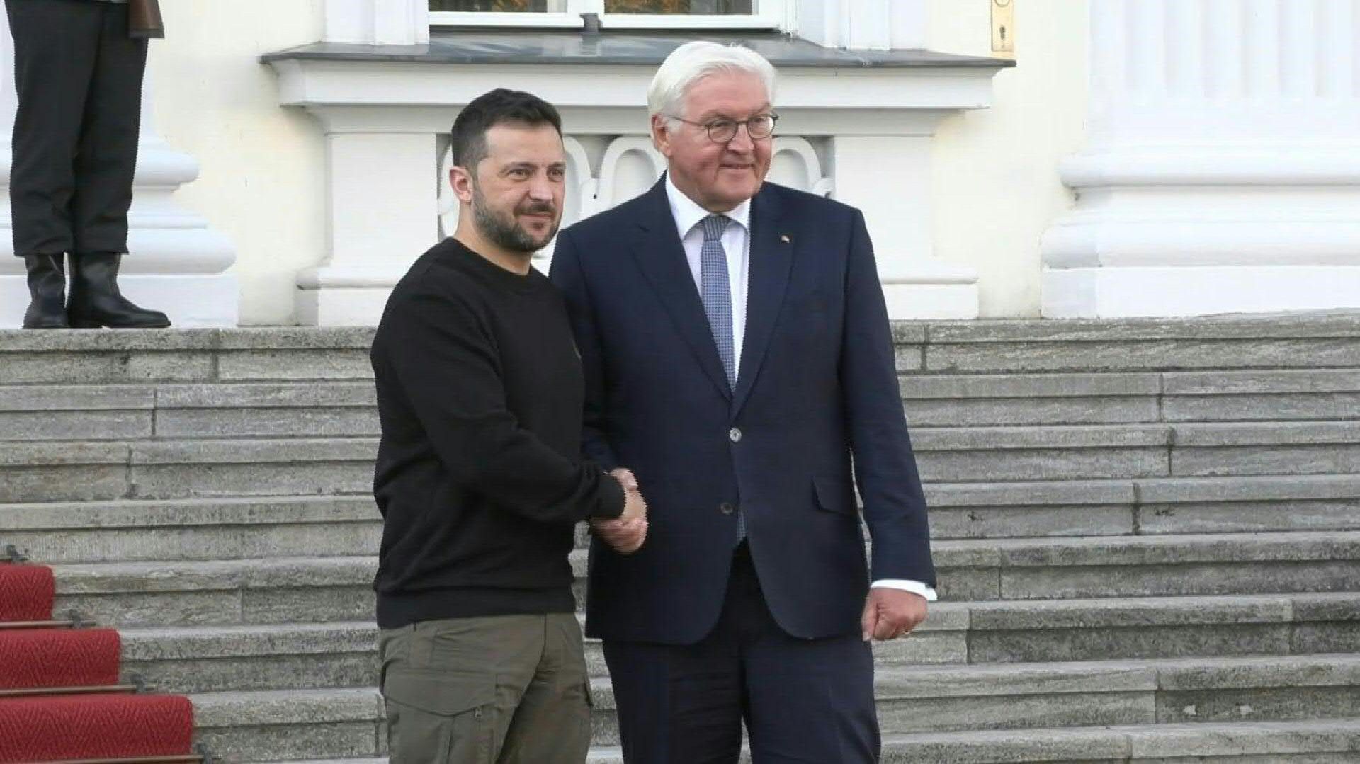 German President Steinmeier welcomes Ukraine's Zelensky in Berlin