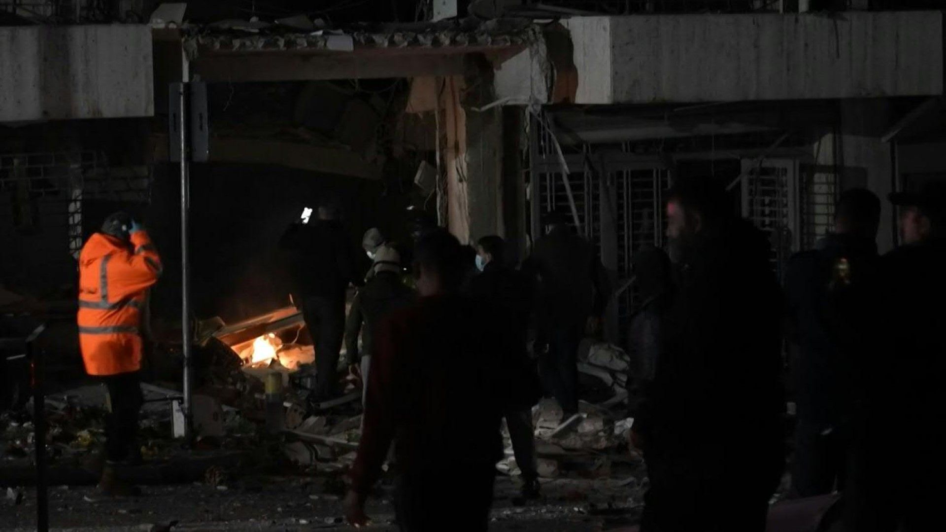 Aftermath following Israeli strike on central Beirut's Hamra district