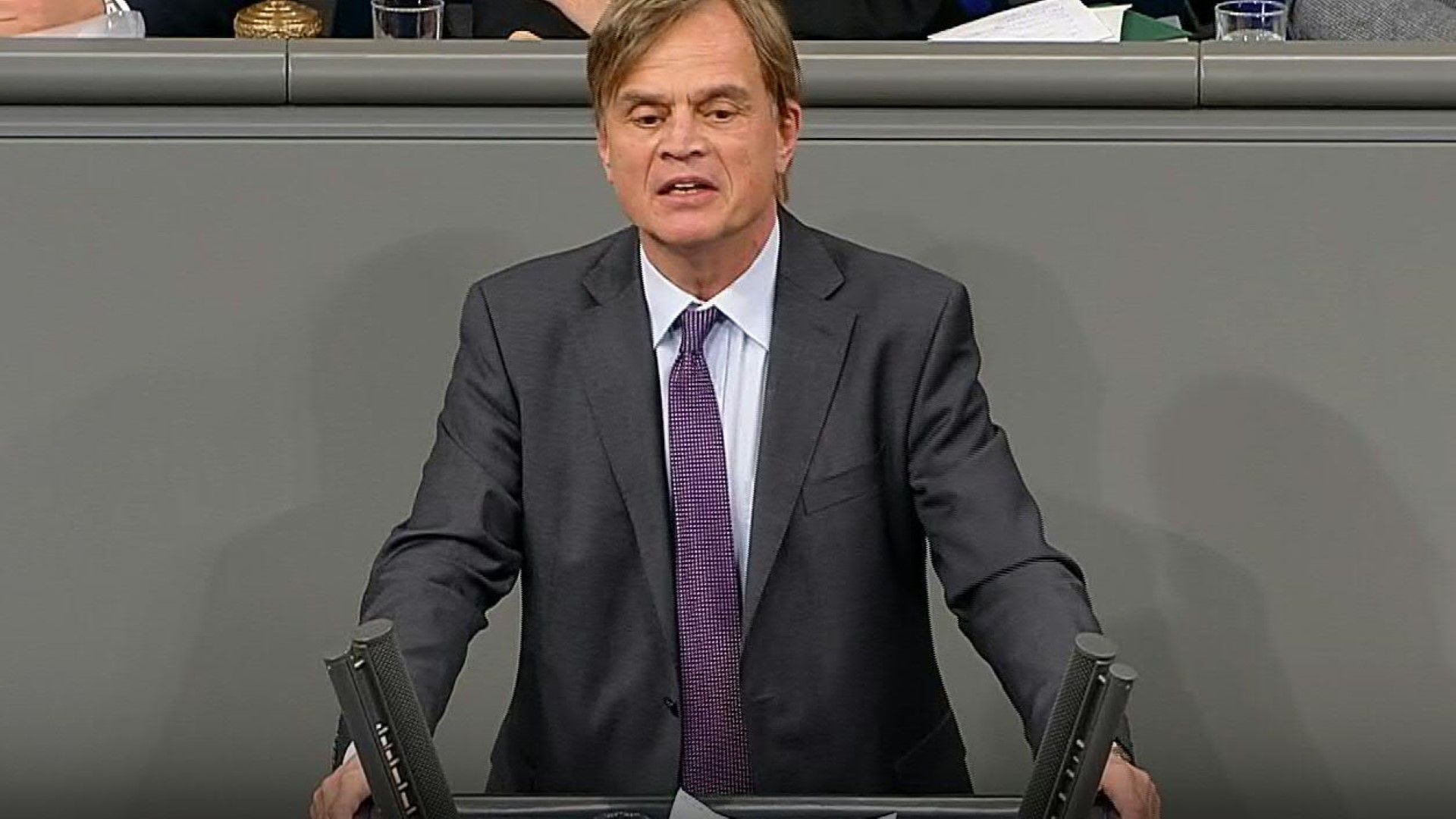 Bernd Baumann bei seiner Rede im Bundestag.