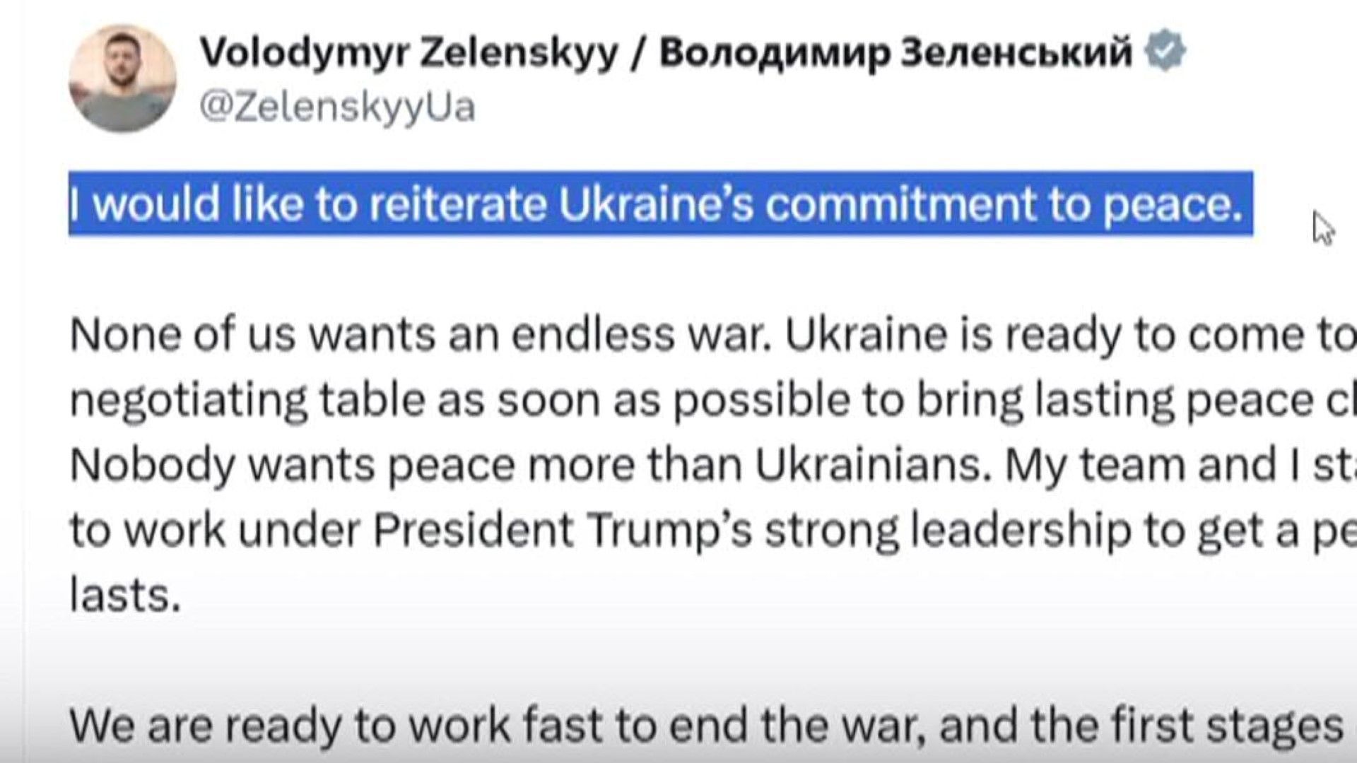 Selenskyj will "die Dinge mit Trump wieder in Ordnung bringen"