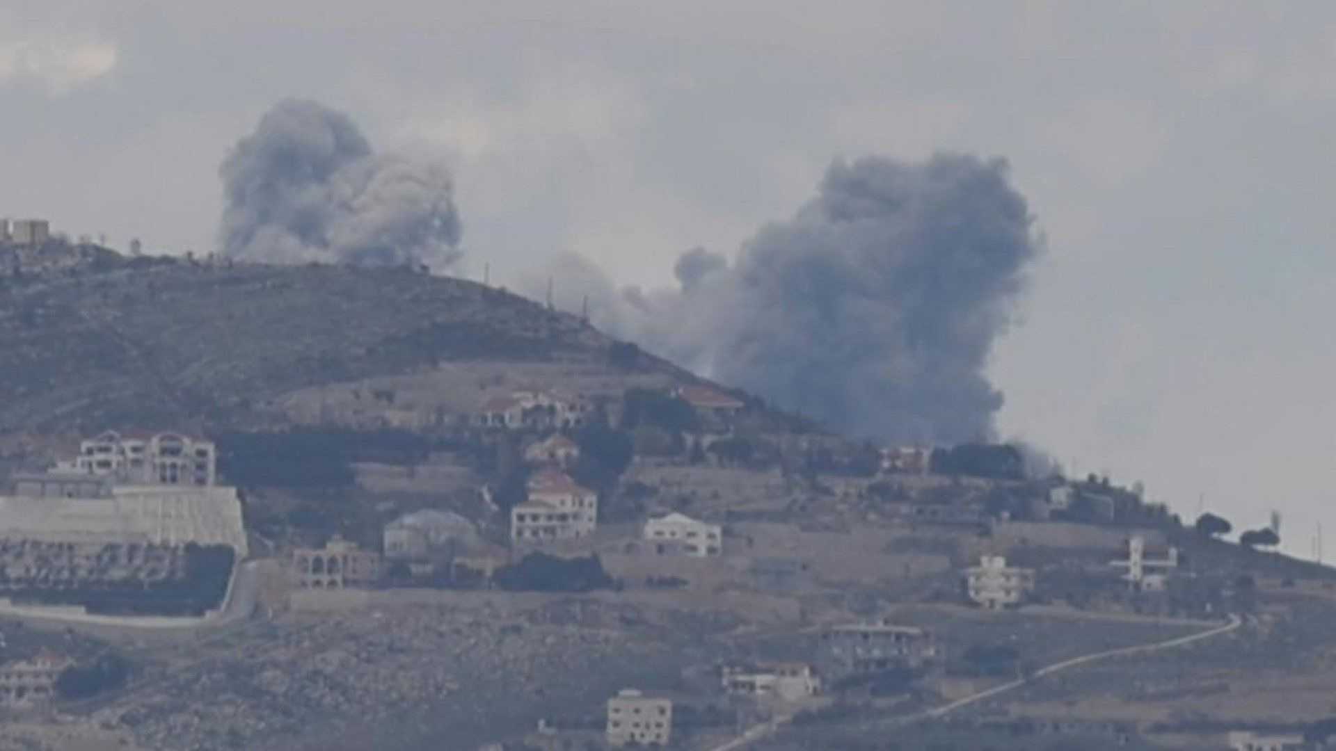 Smoke rises as Israel strikes south Lebanon