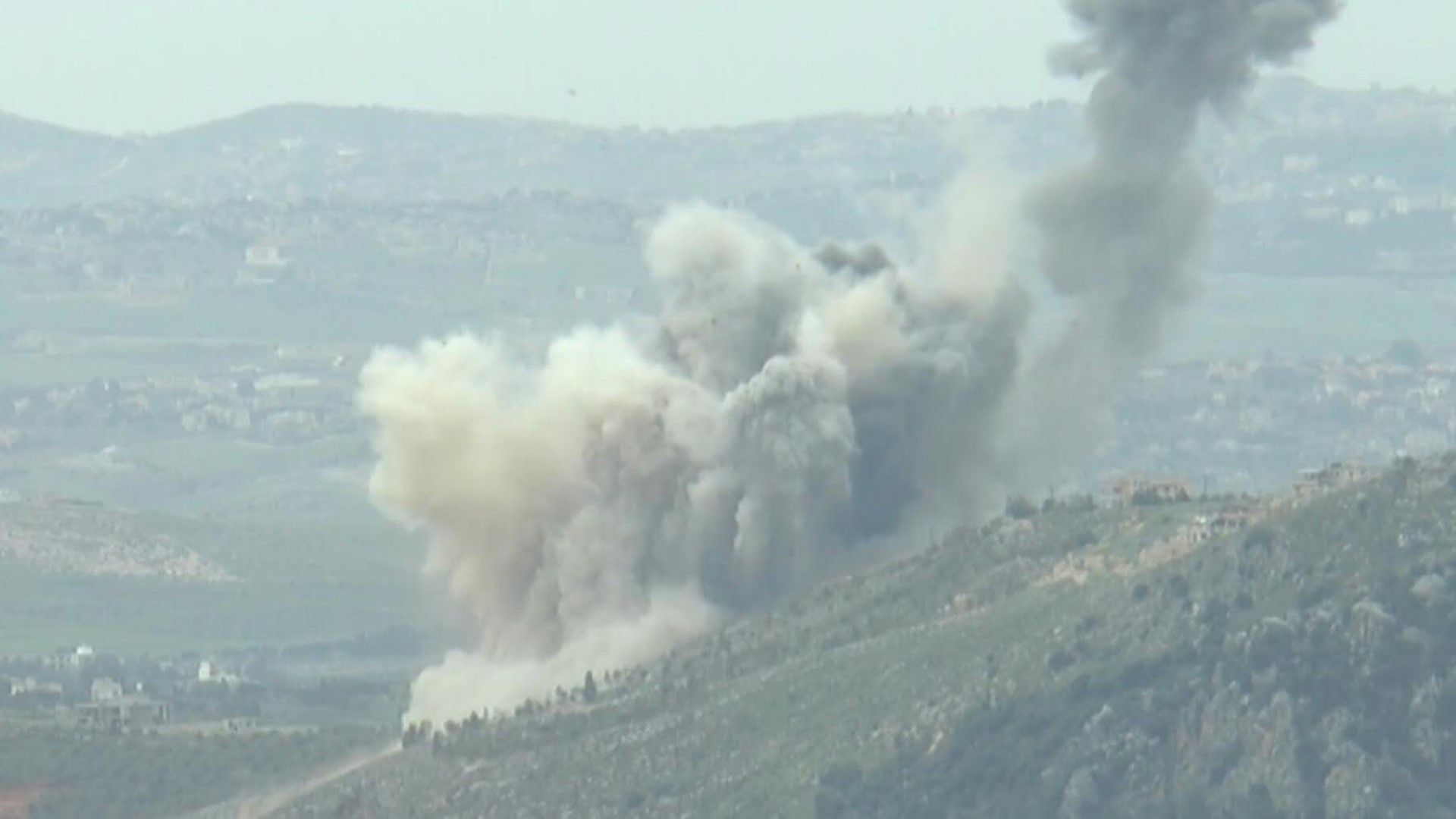 Video: Smoke rises, explosions ring out as Israel strikes south Lebanon