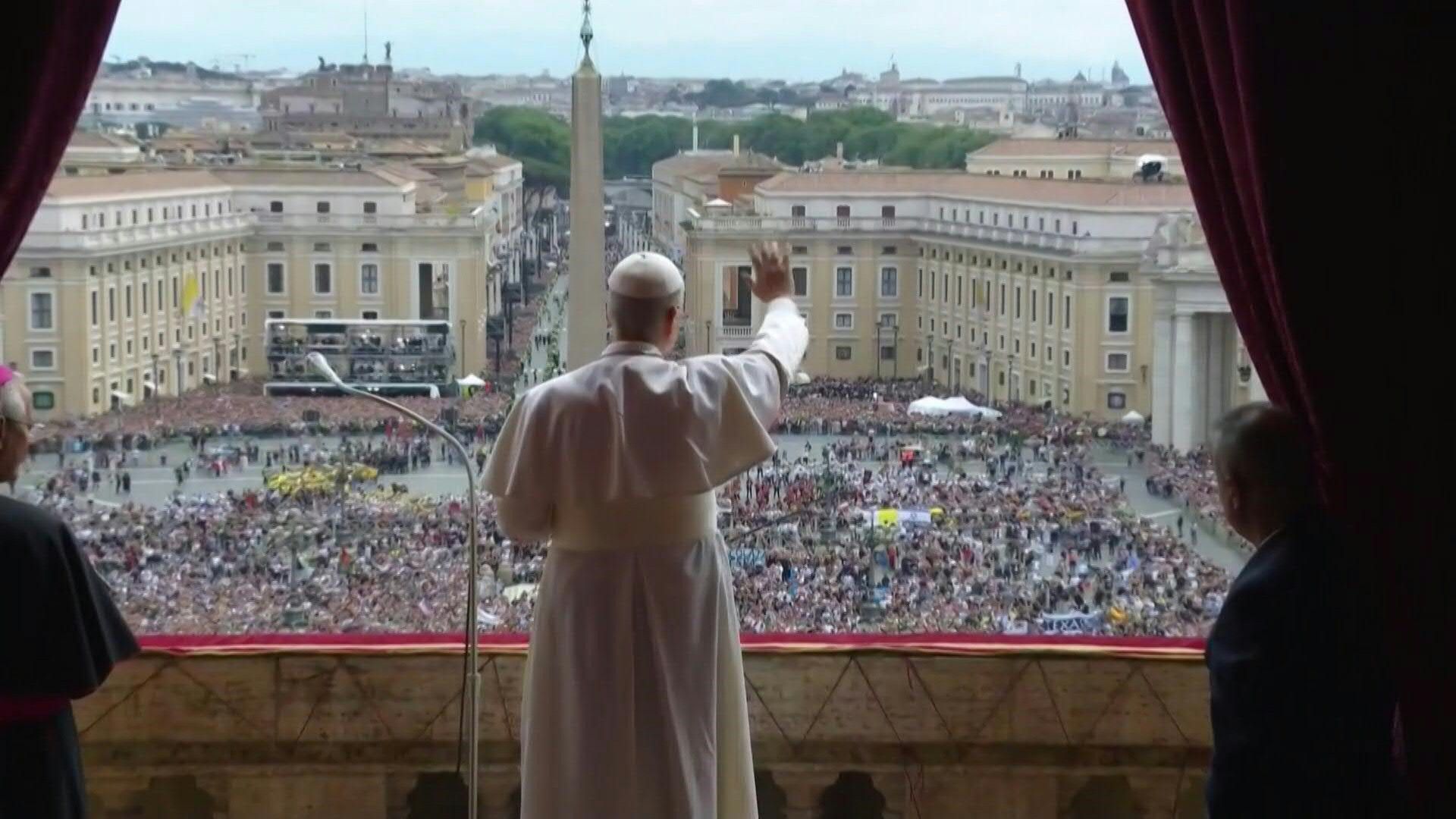 Pope Leo XIV holds first Regina Coeli prayer in St. Peter’s square