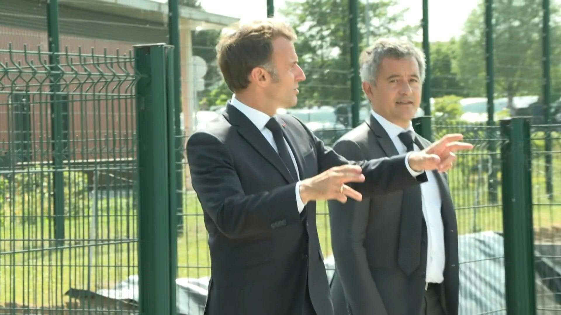 Macron and Darmanin arrive at high-security prison of Vendin-le-Vieil