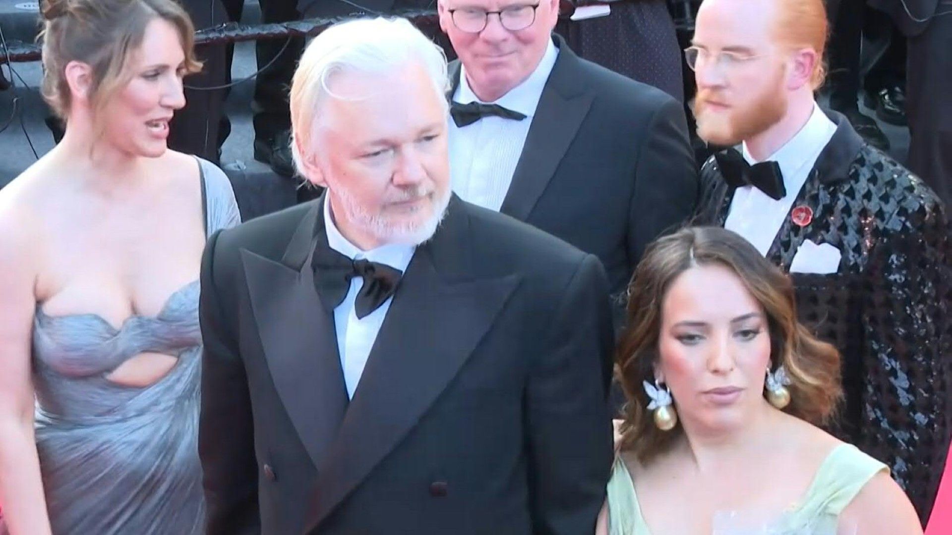 Wikileaks founder Assange appears on red carpet in Cannes