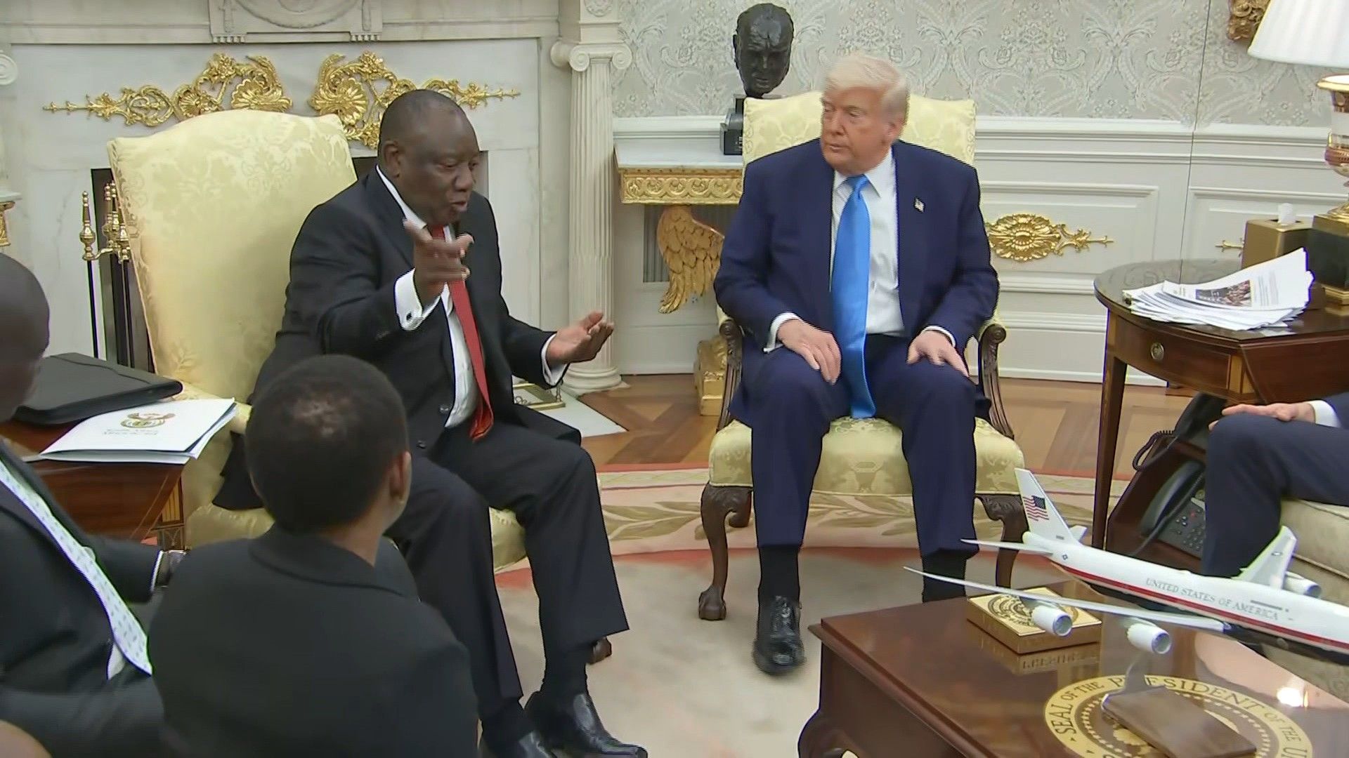 Ramaphosa denies South Africa allows land to be taken from white farmers