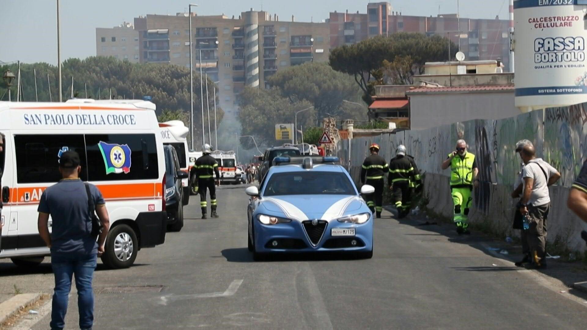 Emergency services on site after fuel station blast rattles Rome