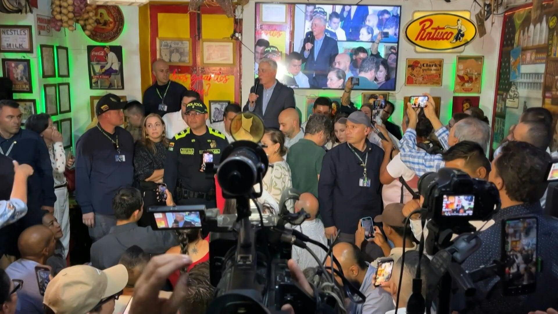 Former Colombian President Uribe, previously on house arrest, makes first public appearance