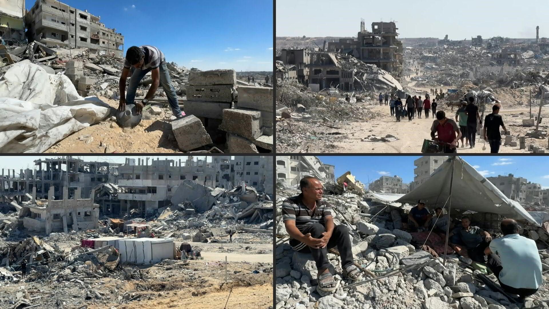 Bewohner kehren nach Gaza zurück – „wie eine Geisterstadt“
