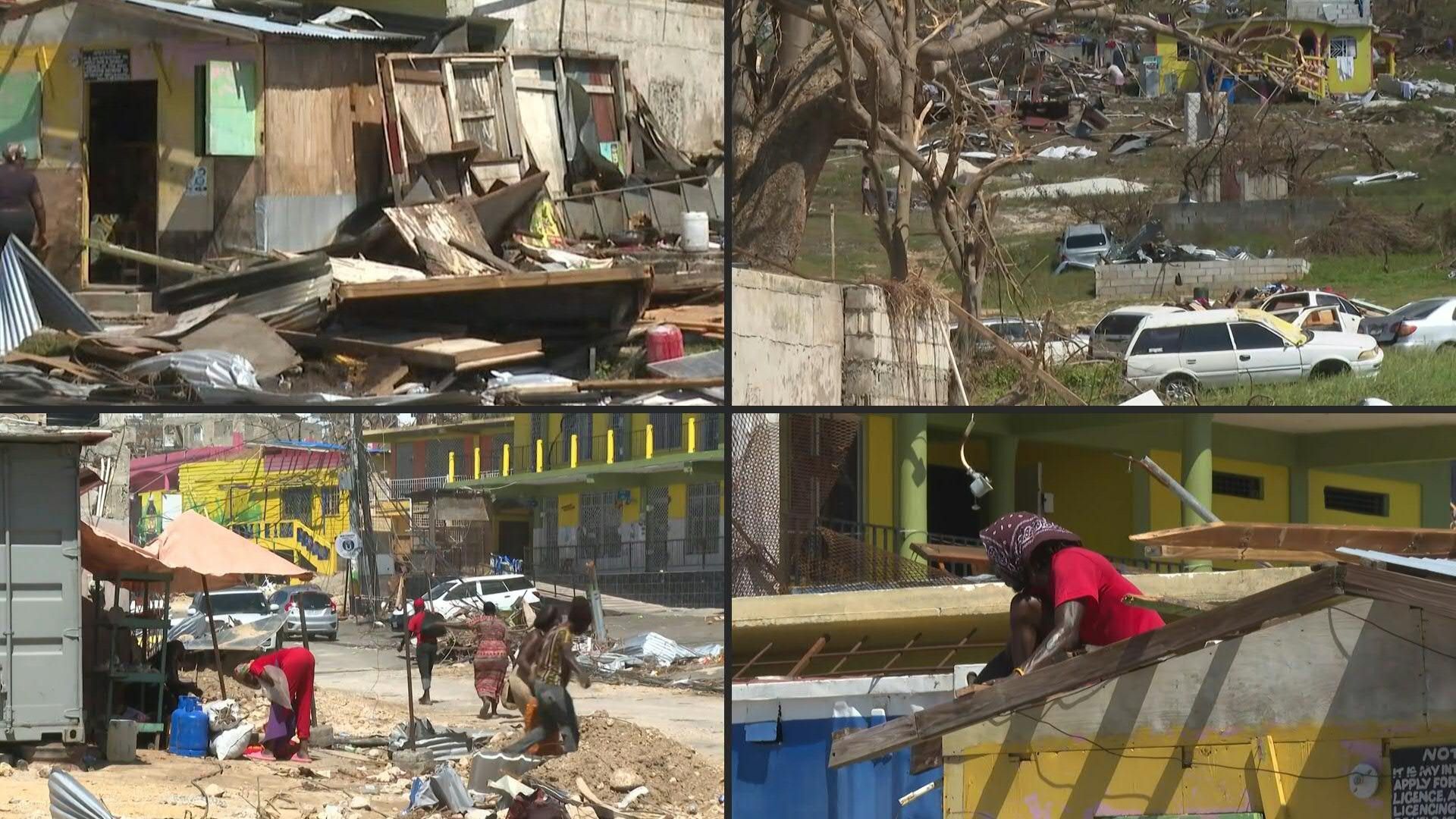 Images show Jamaican town ravaged by Hurricane Melissa