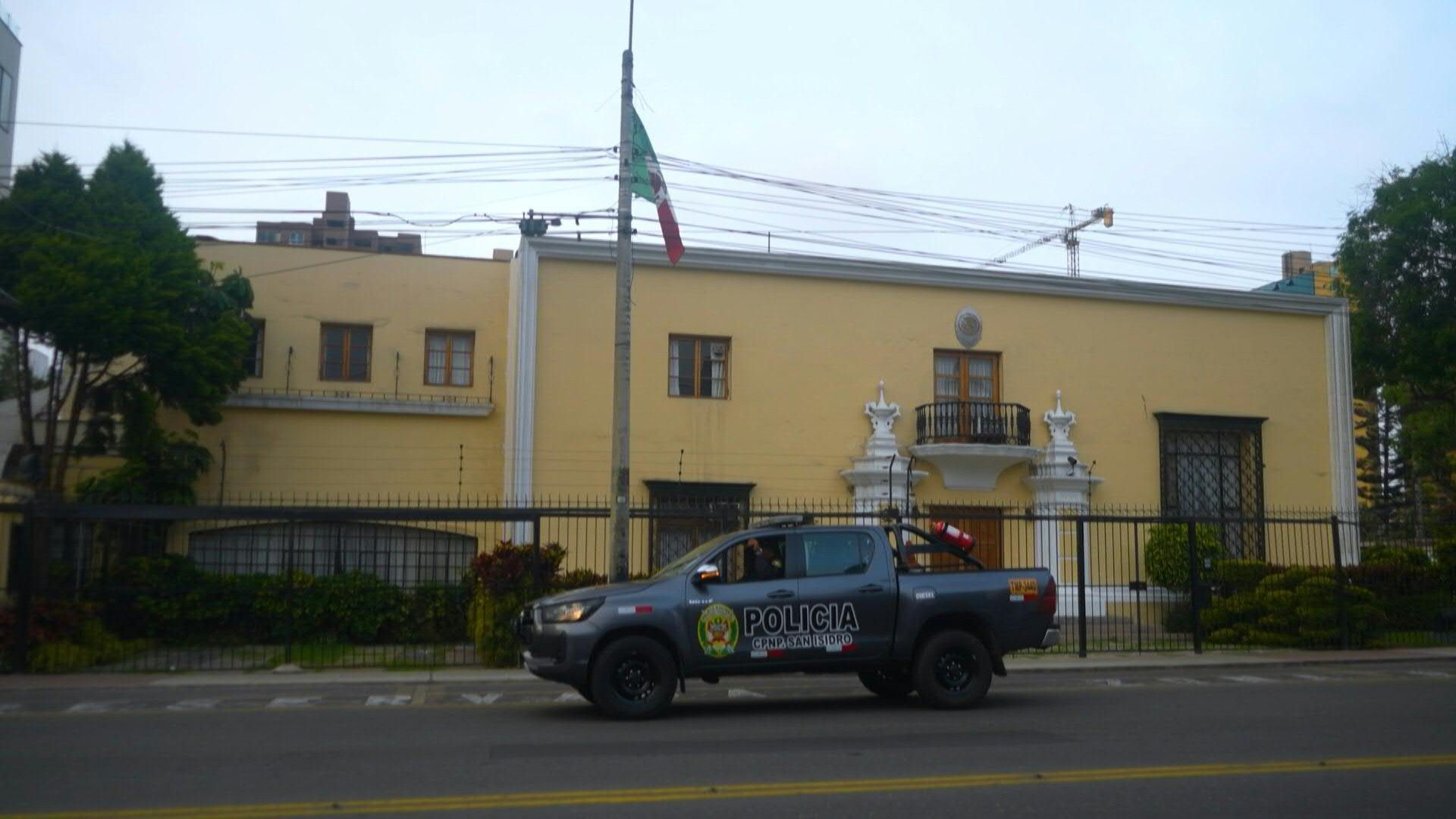 Images of Mexican embassy in Lima after Peru cuts diplomatic ties