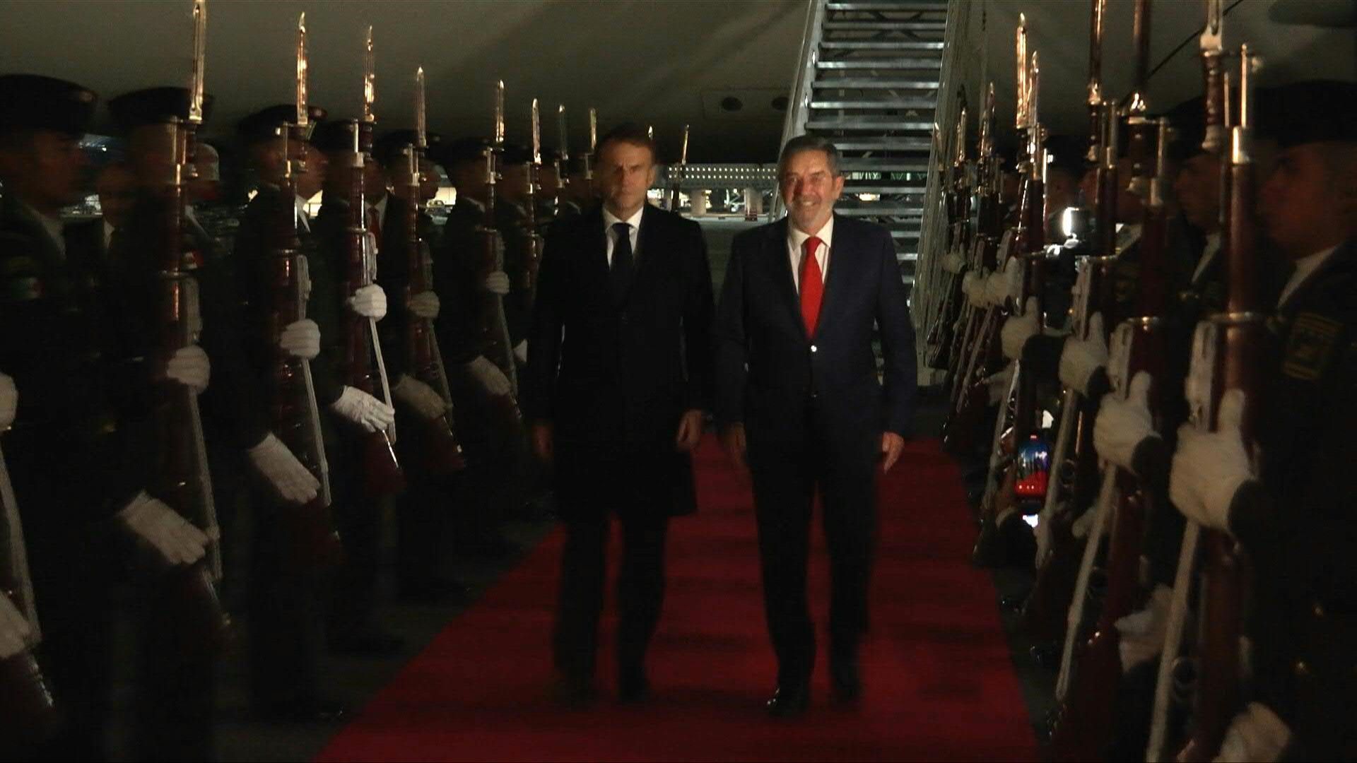 French President Emmanuel Macron arrives in Mexico for a state visit