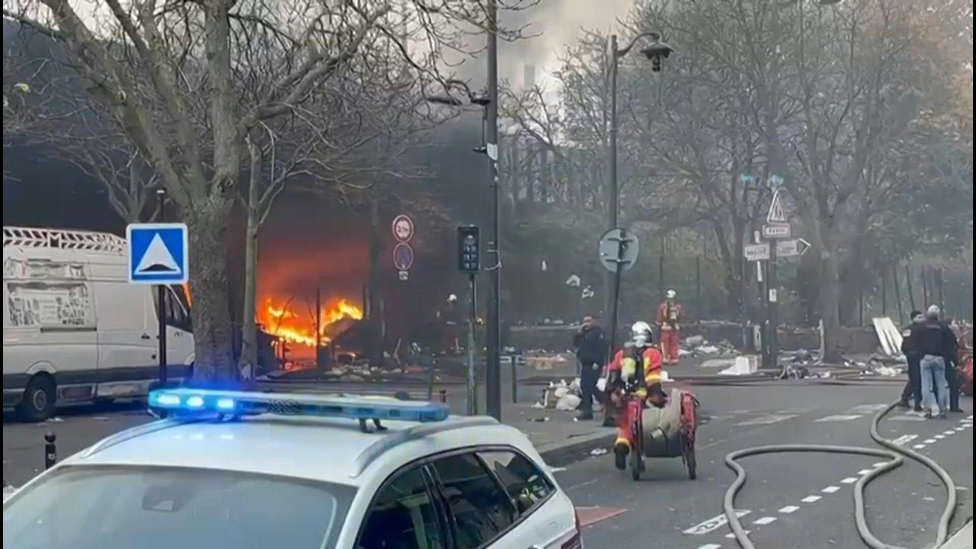 Firefighters tackle blaze under Paris ring road bridge, traffic halted