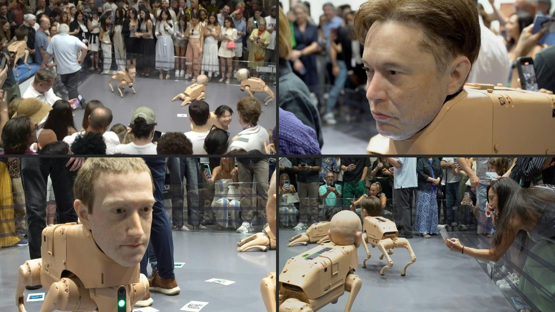 Tech-Kunst in Miami: Elon Musk auf vier Beinen