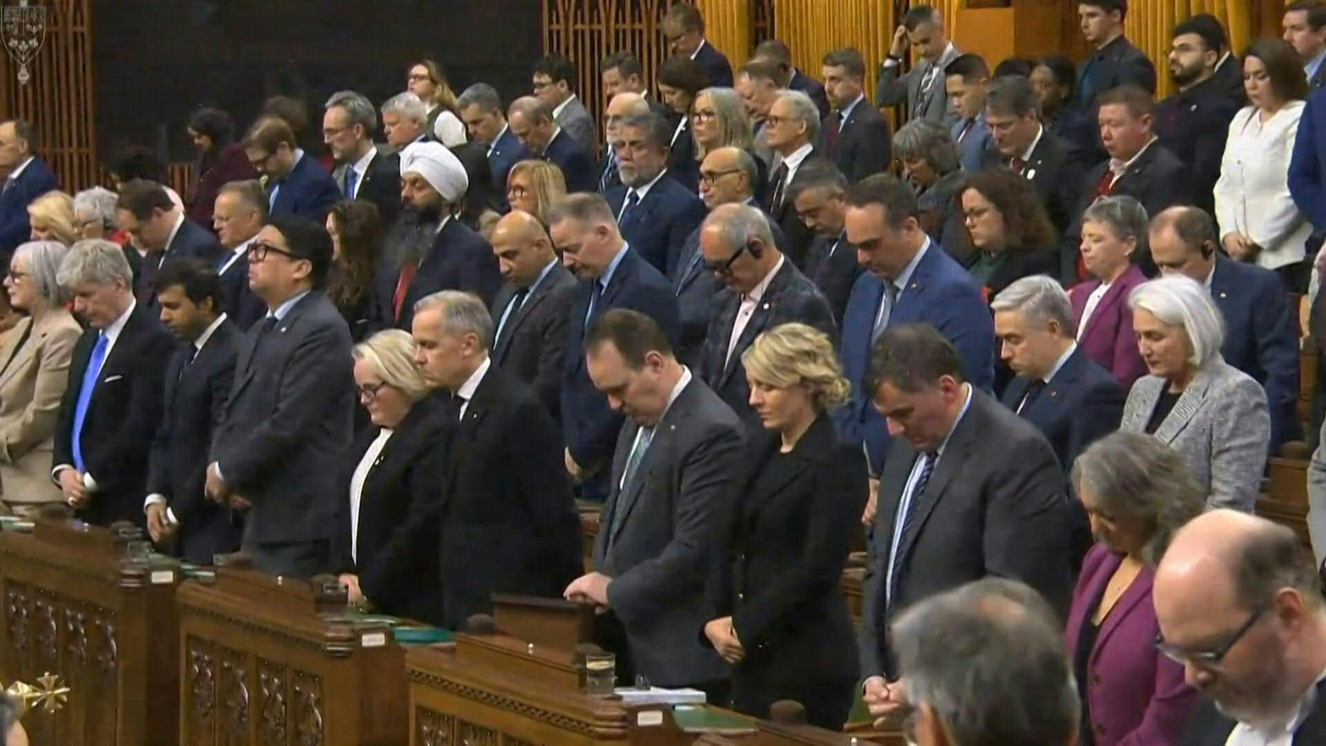 Video: Canadian parliament observes moment of silence after deadliest school shooting in decades