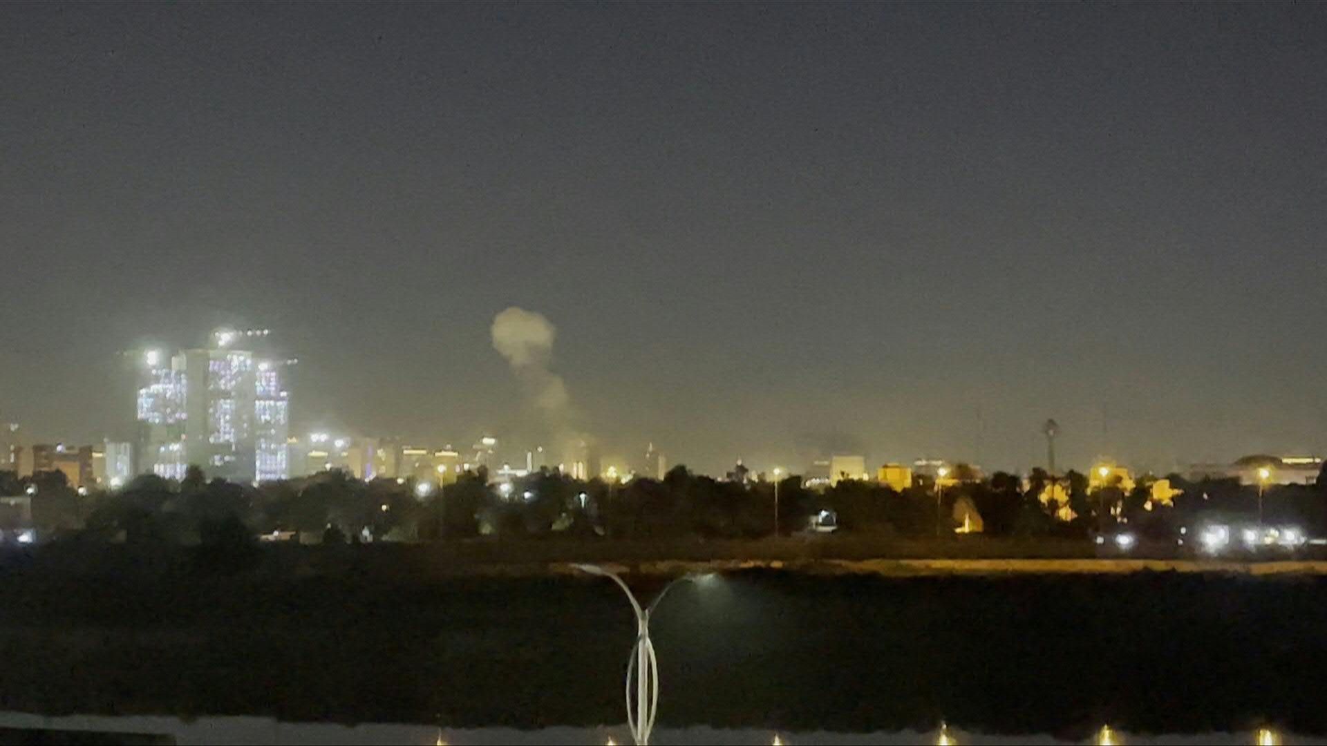 Video: Smoke billowing from Baghdad after explosion