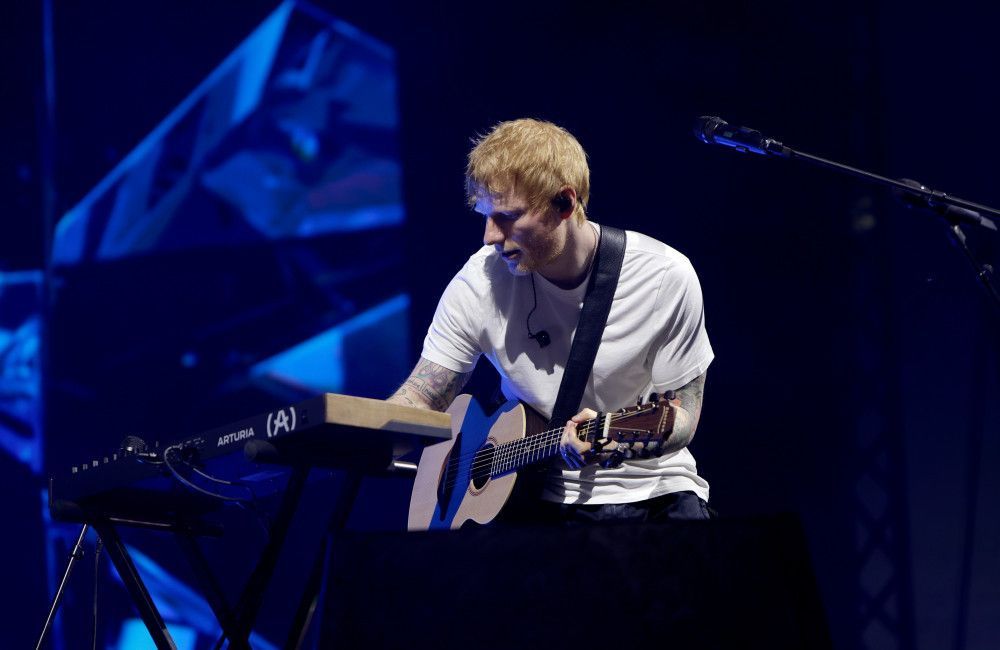 Ed Sheeran went painting in a disused London car park