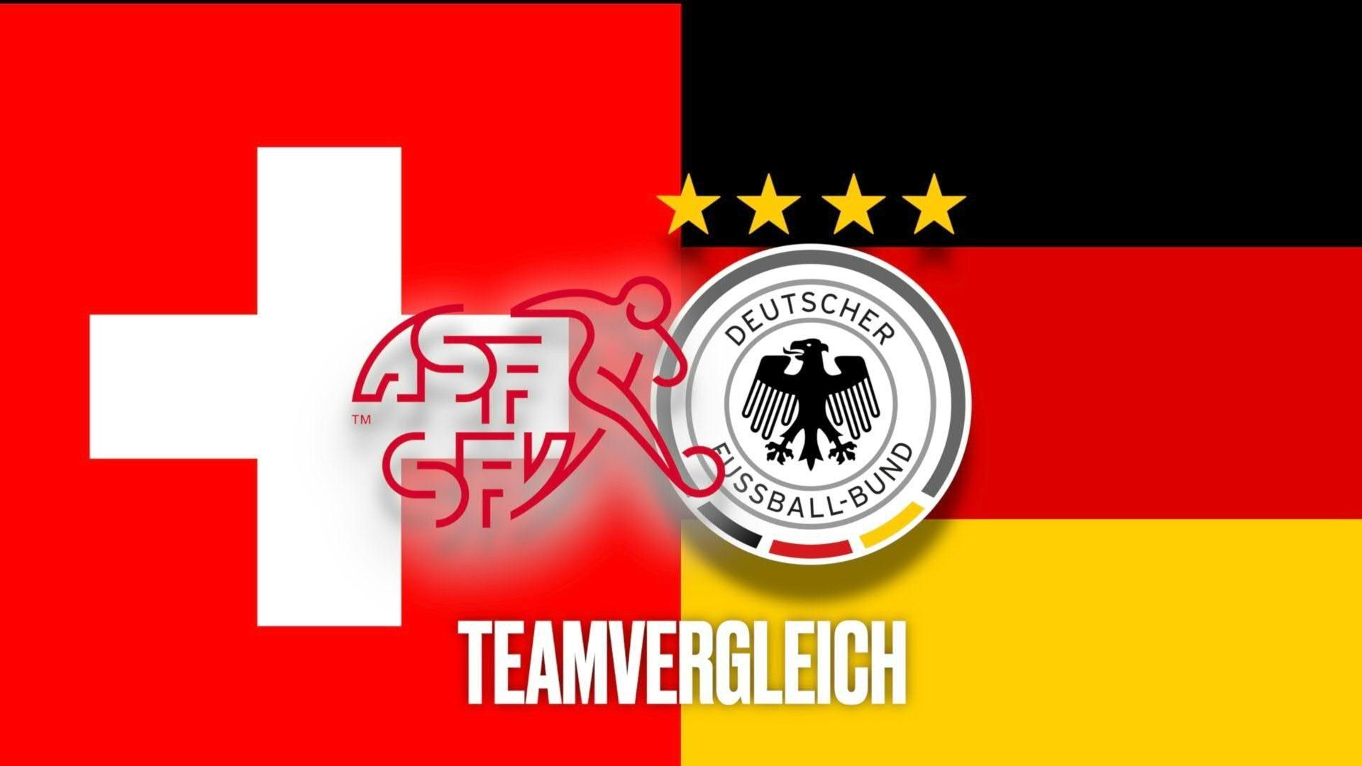 Deutschland gegen die Schweiz - der Teamvergleich