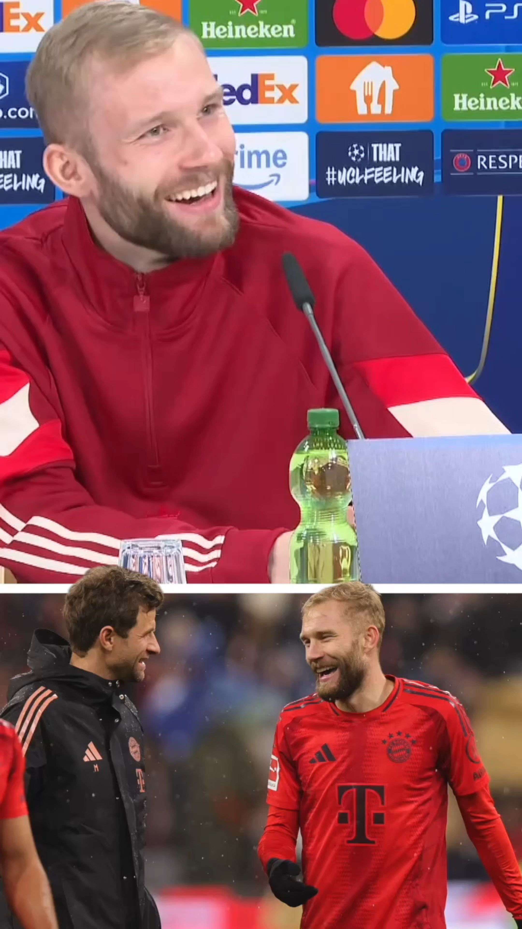 Video: Laimer schwärmt von Sitznachbar Müller: "Einer der größten Spieler, die es gibt"