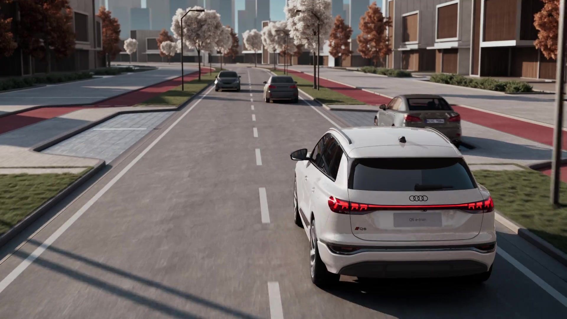 Audi Q6 e-tron – Rekuperation und Bremsblending – Animation