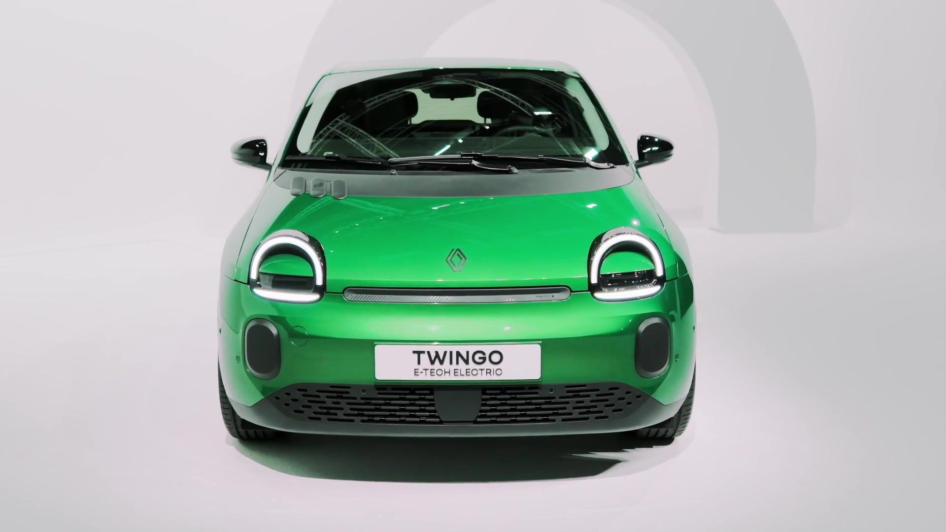Renault Twingo E-Tech electric Design Preview in Absolute Green