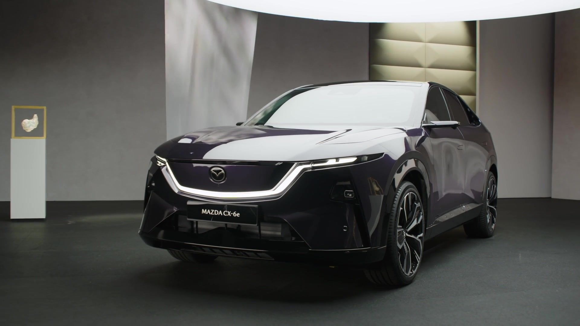 2026 Mazda CX-6e Exterior Design in Nightfall Violet in Studio