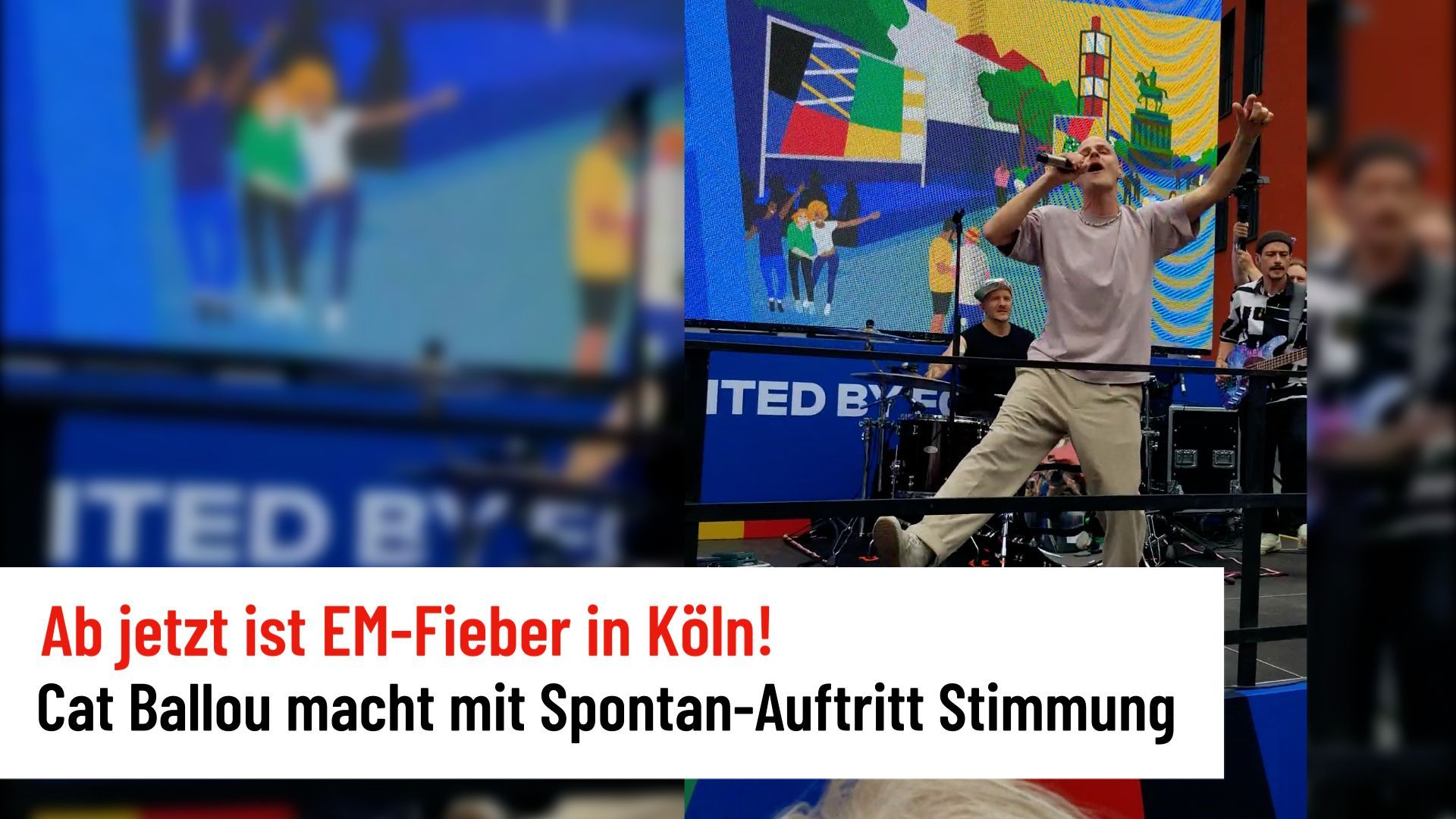 Spontan-Auftritt: Cat Ballou bringt EM-Stimmung nach Köln