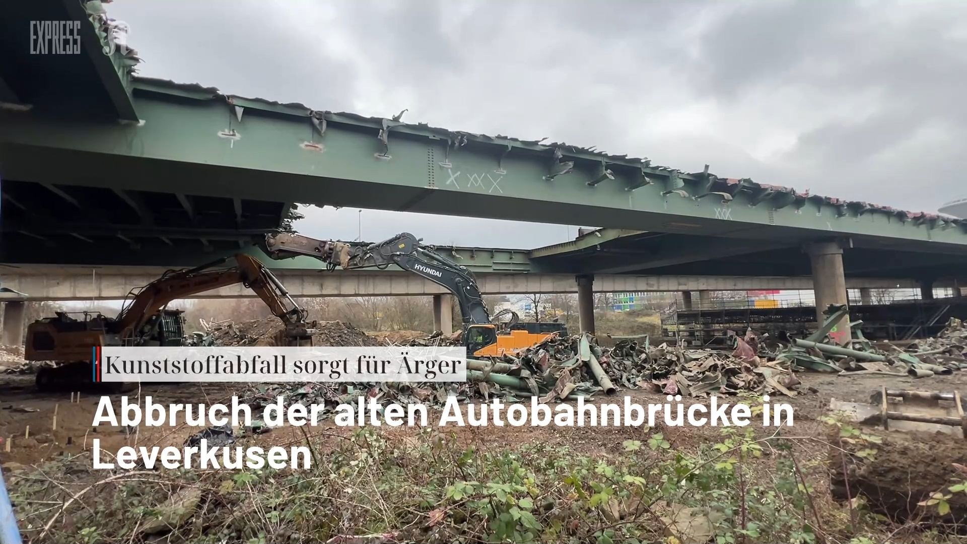 Video: Abbruch der alten Autobahnbrücke in Leverkusen