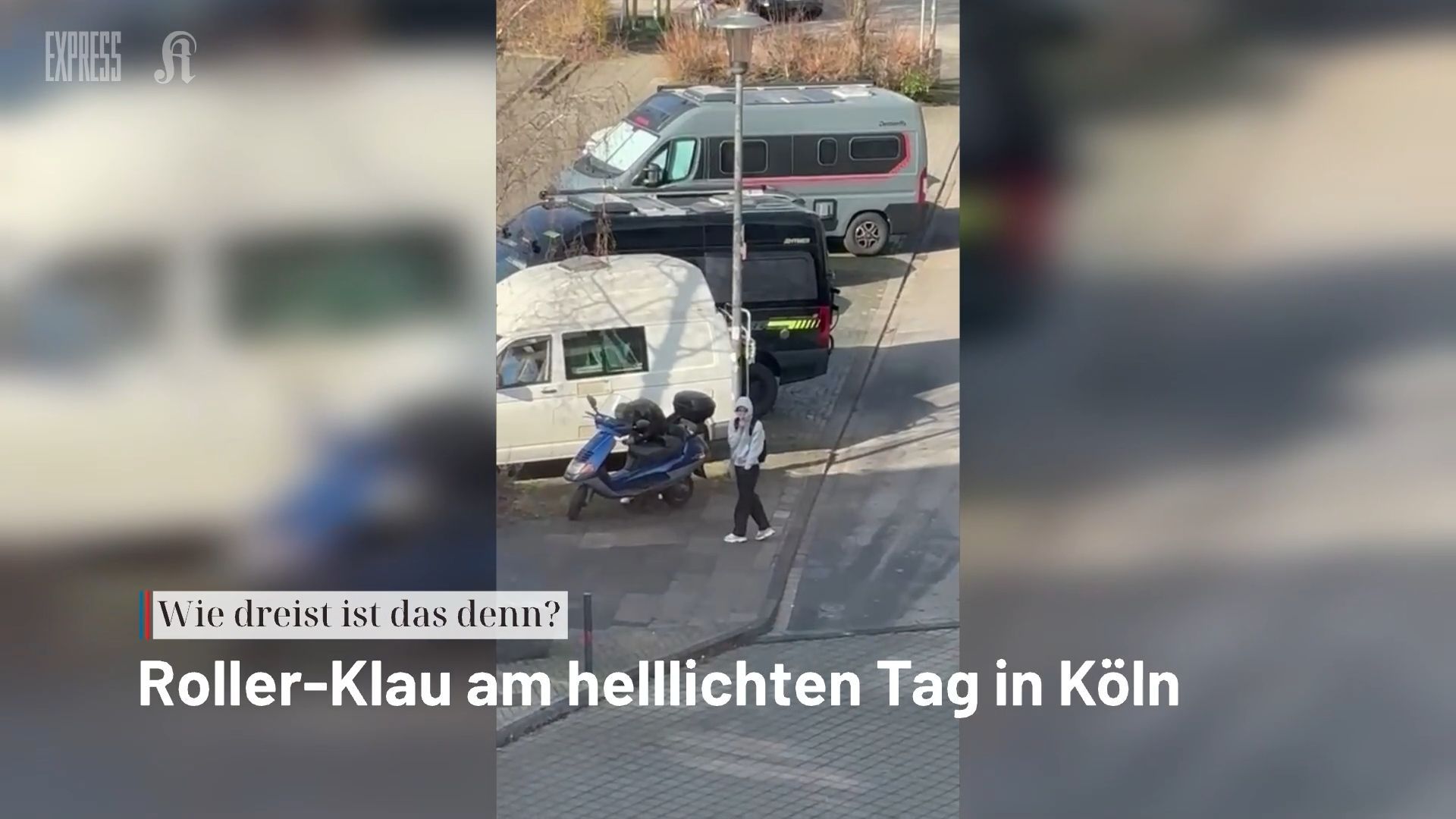 Video: Rollerdiebstahl am helllichten Tag in Köln
