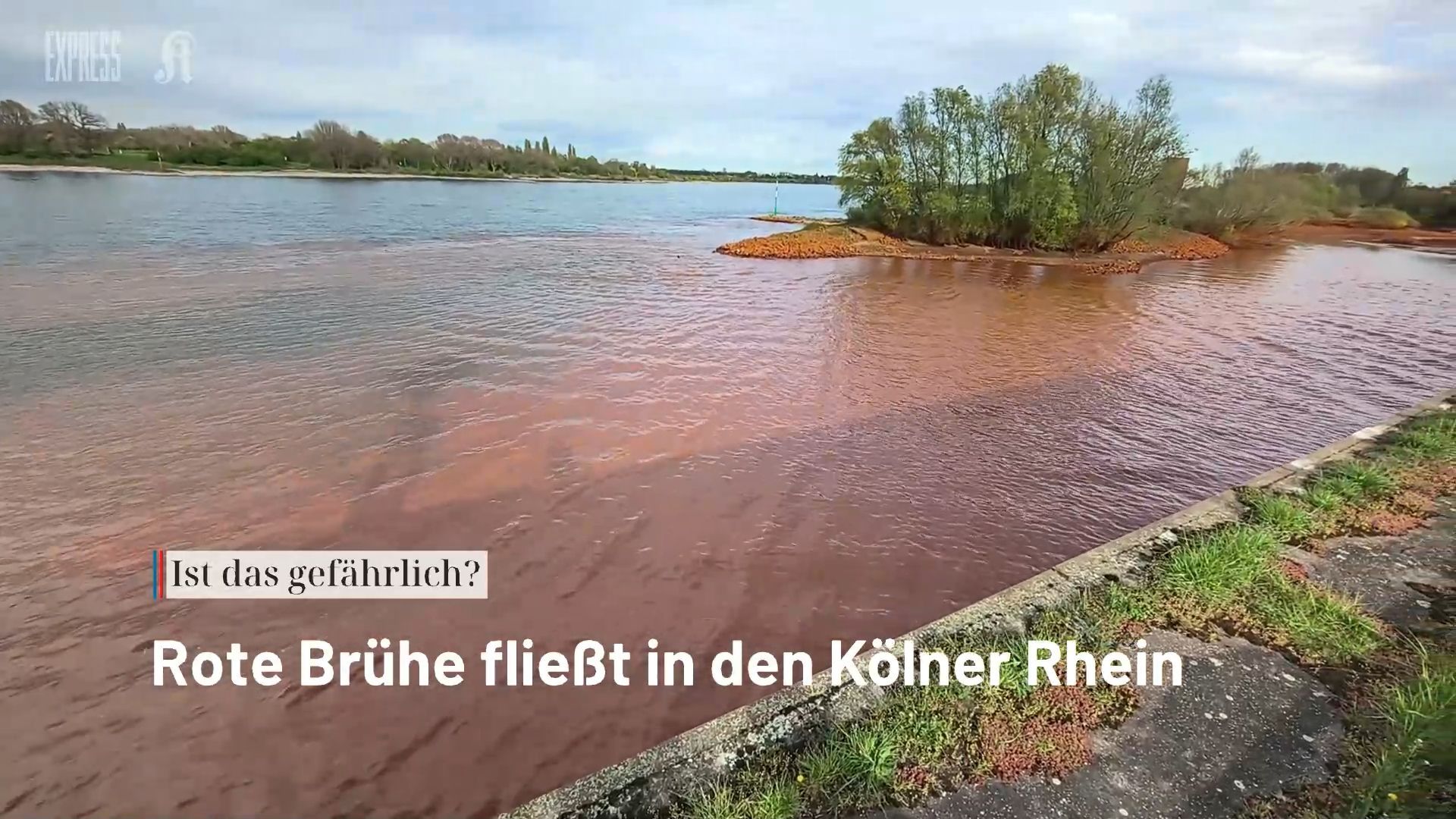 Video: Rote Brühe fließt in Köln in den Rhein