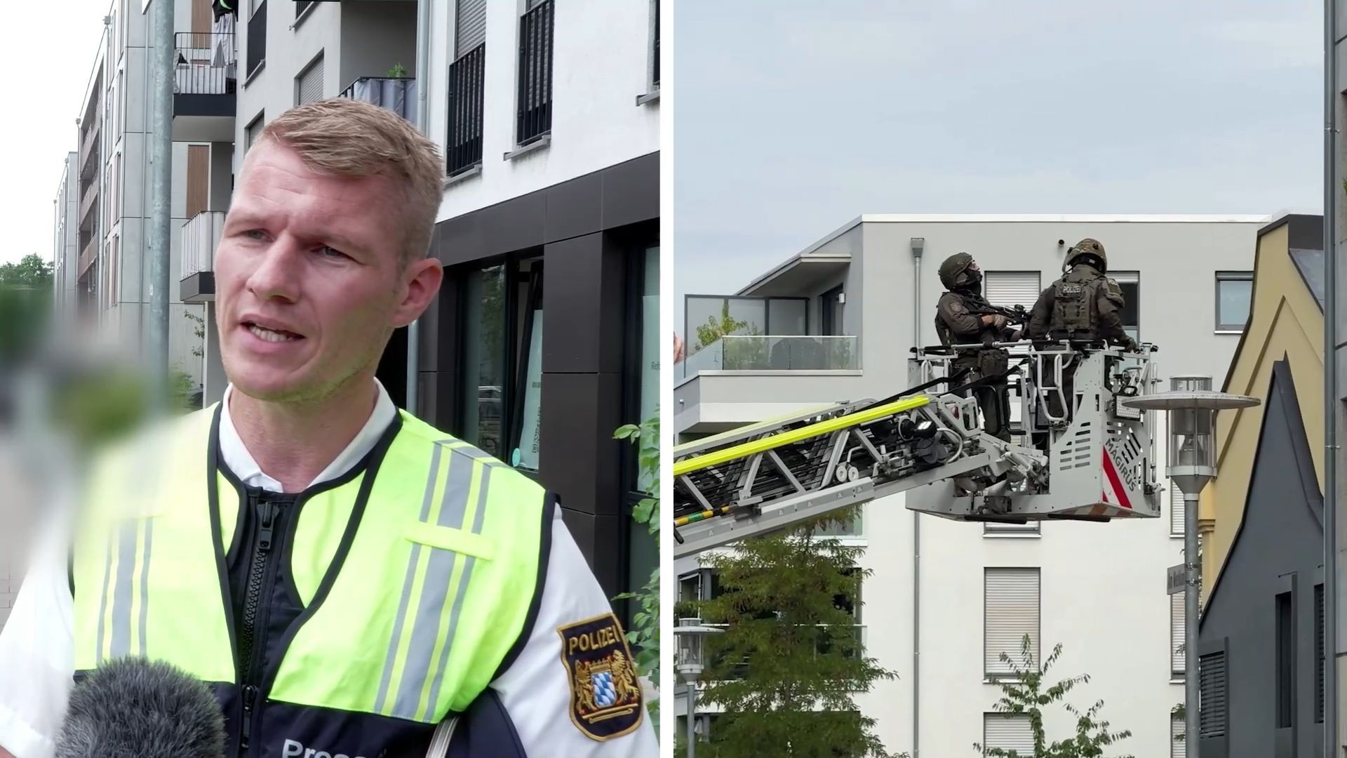 Video: Bamberg-Gaustadt: SEK bei Zugriffsversuch - Mann verschanzt sich in Wohnung