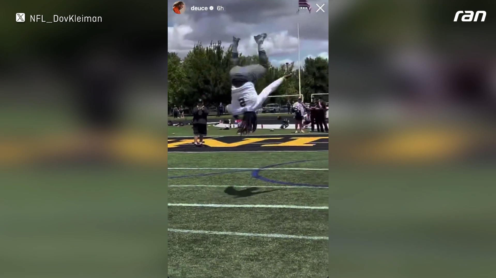 NFL: Raiders-Rookie Jeanty packt krassen Flickflack aus