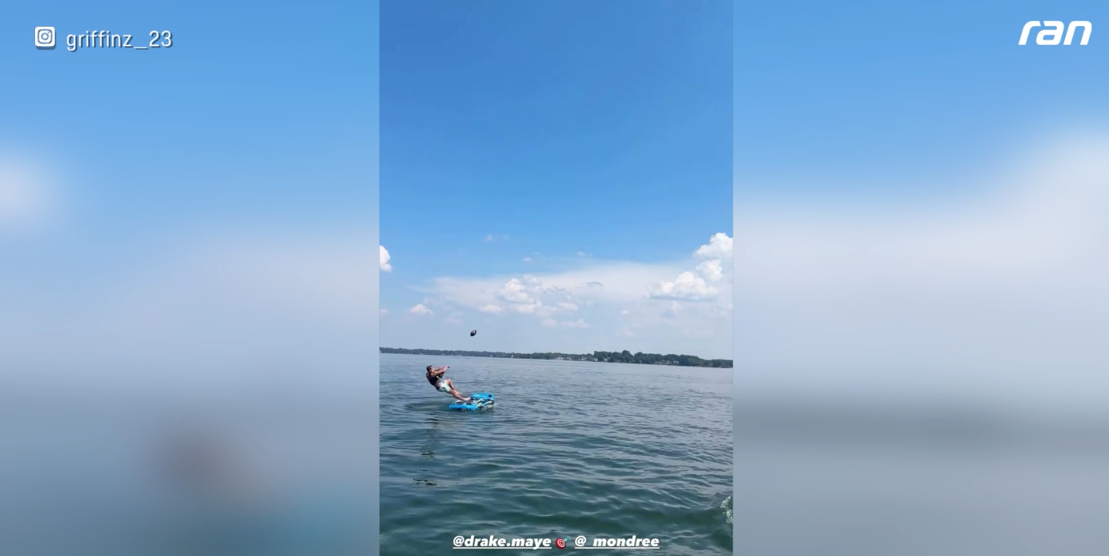 NFL: Patriots-Star Maye mit irrem Wurf auf Jetski-Fahrer