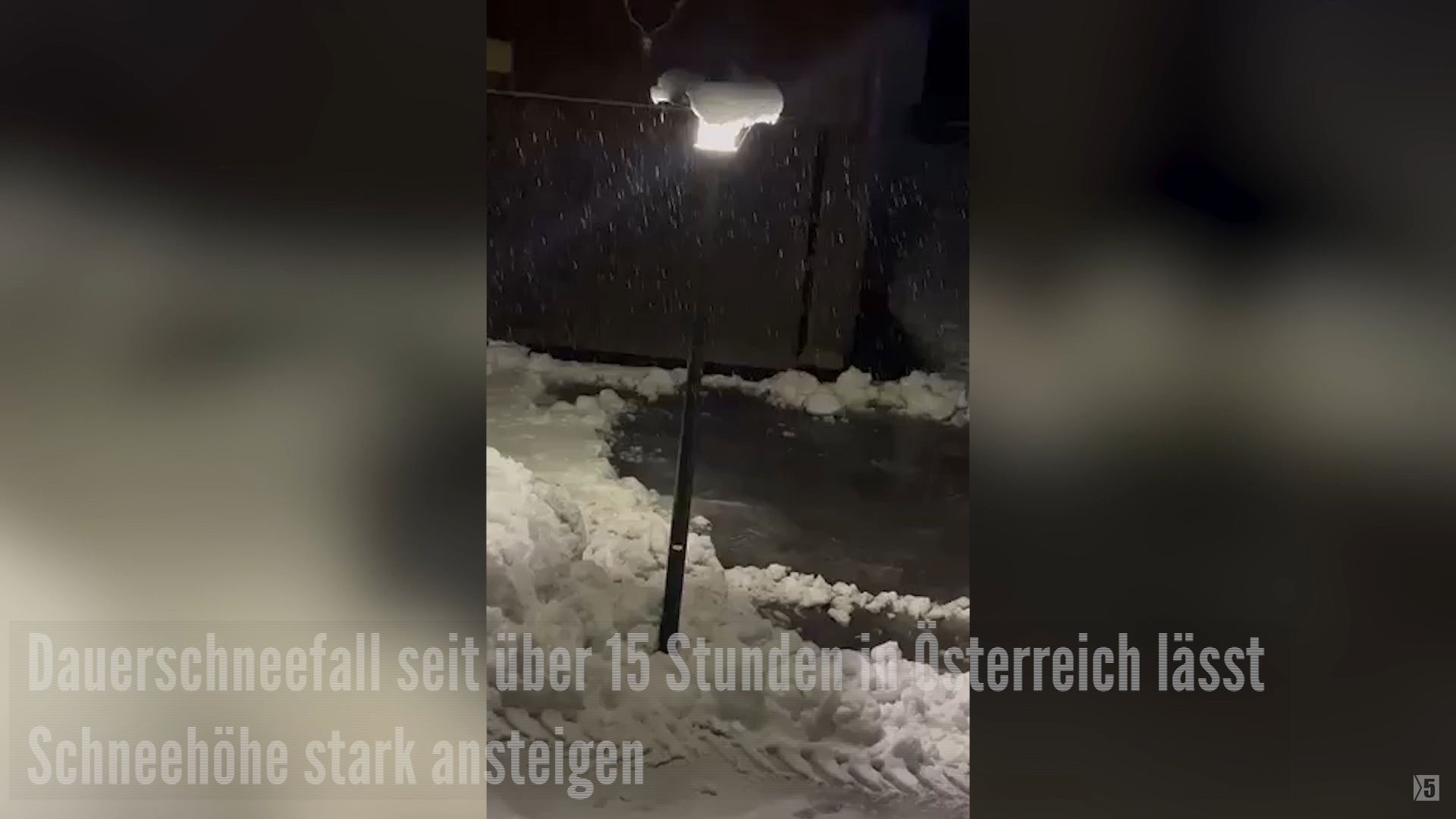 Dauerschneefall seit über 15 Stunden in Österreich lässt Schneehöhe stark ansteigen