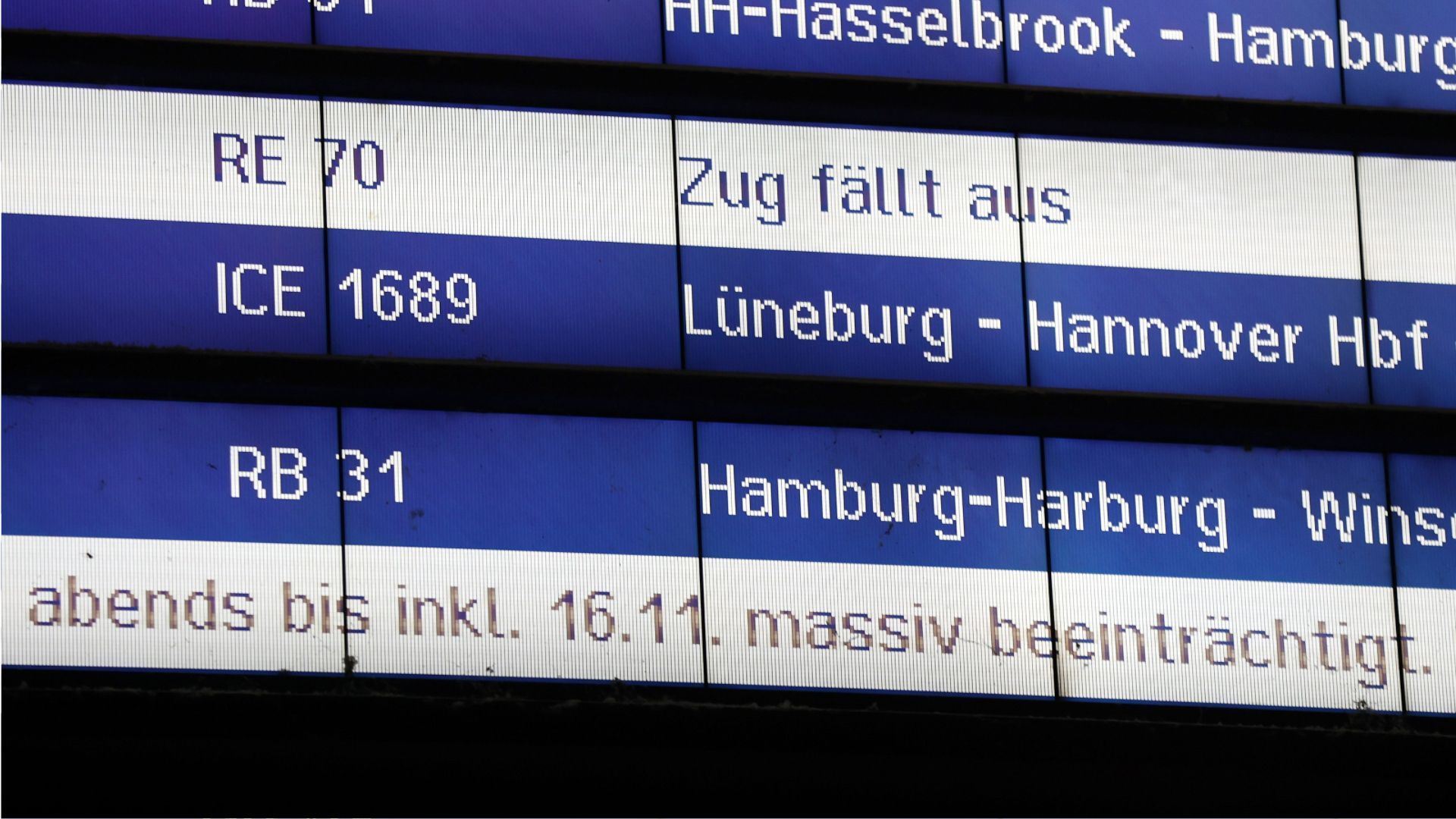GDL geht in Warnstreik - Bahn setzt auf Notfahrplan