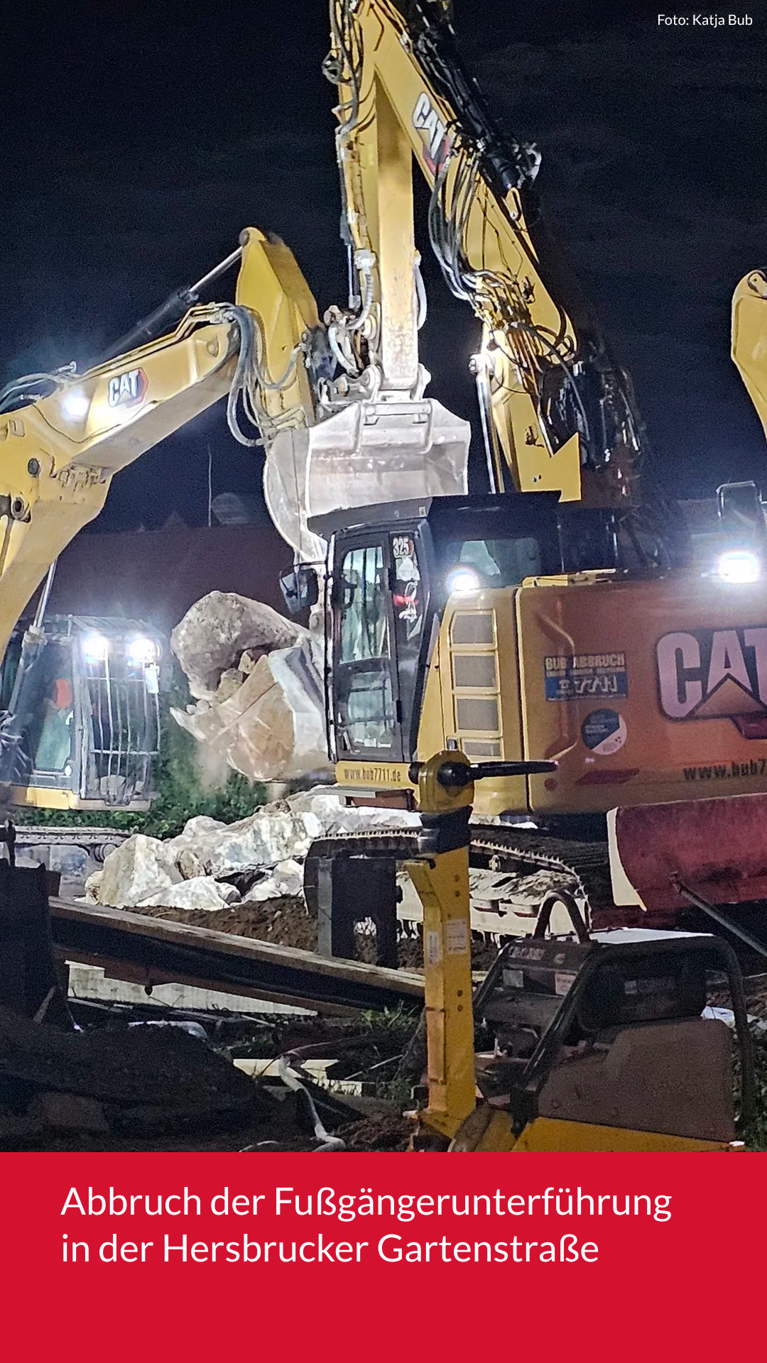 Video: Abbruch Fußgängerunterführung Gartenstraße Hersbruck