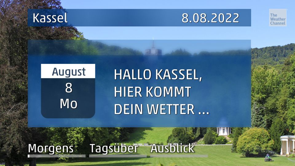 Das Wetter für Kassel am Montag, den 08.08.2022
