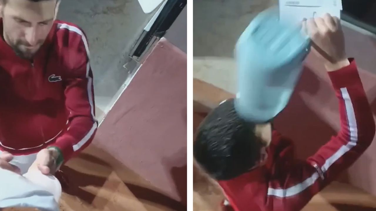Novak Djokovic von Flasche am Kopf getroffen – Video zeigt Zwischenfall