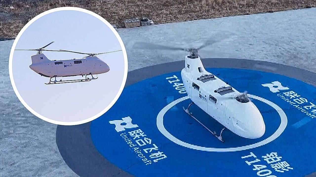 Chinas T1400: Unbemannter Transporthubschrauber hebt erstmals ab