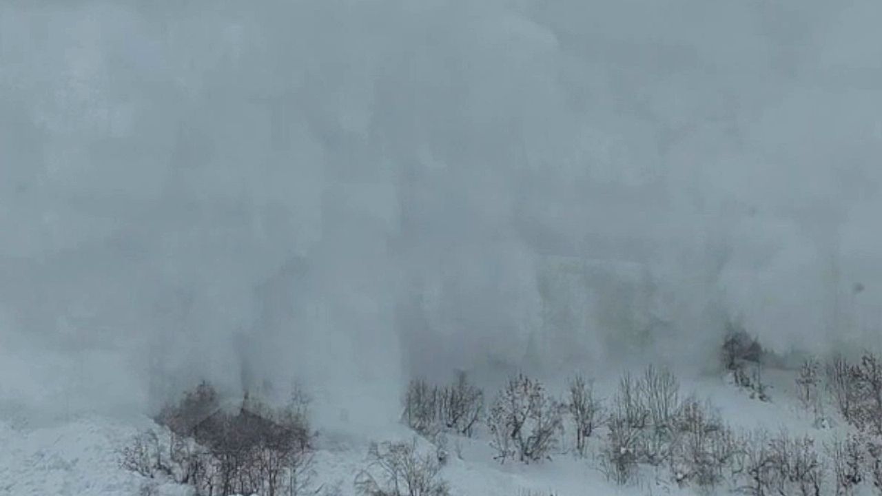 Video: Terrifying moment avalanche engulfs train in Switzerland