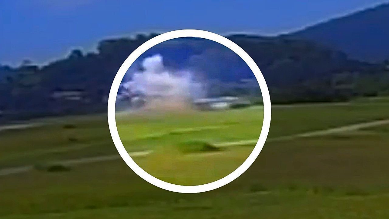 Video: Private jet overruns runway during landing in Brazil