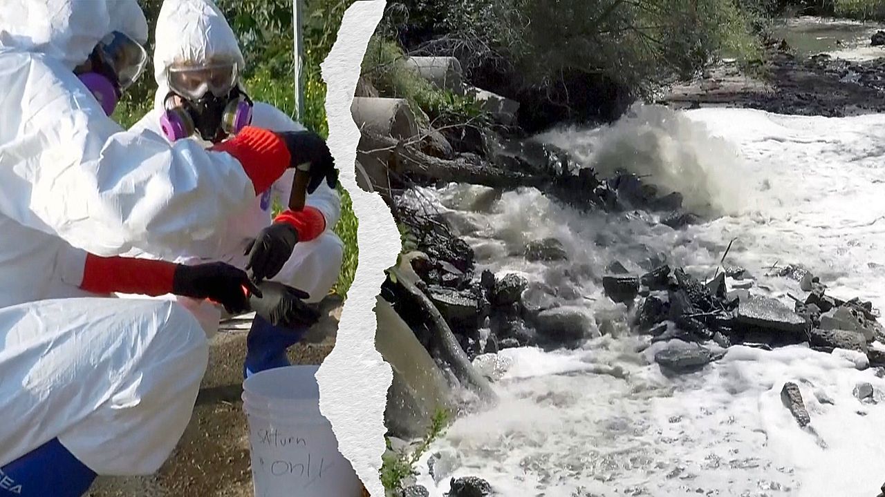 Video: Giftige Abwässer an US-Grenze: Fluss wird zur Gesundheitsgefahr