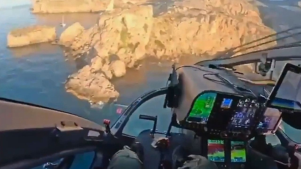 Video: Absturz an Klippe: Hubschrauber rettet verletzten Angler in Spanien
